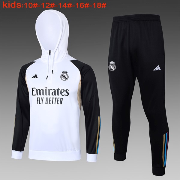 Kinder Hoodies Real Madrid 2024 Weiß 2
